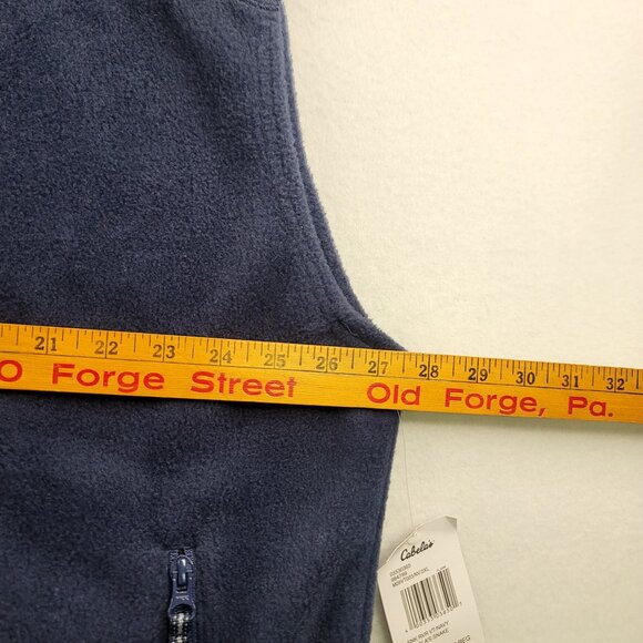 Cabelas Mens Navy Fleece Vest 2XL Full-Zip Sleeveless Outdoor Apparel NEW - Picture 10 of 11